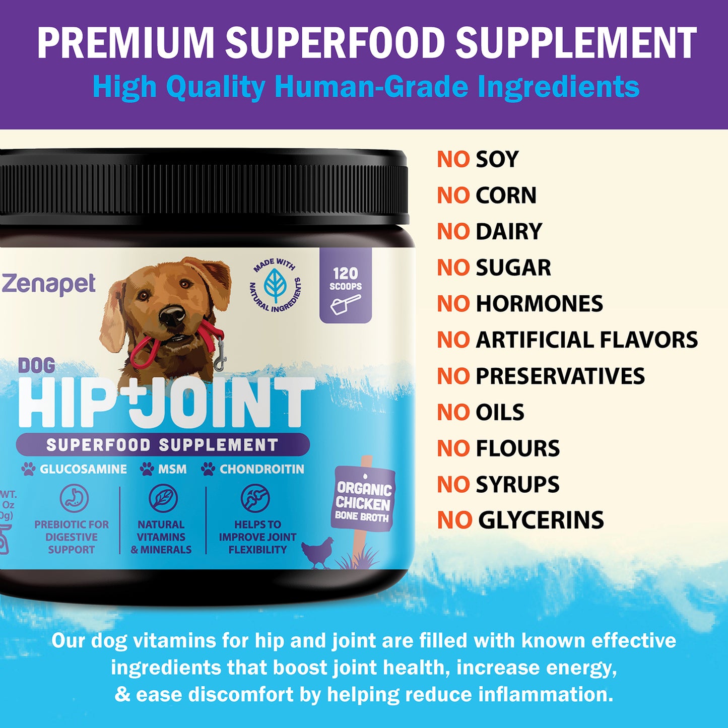 Hip & Joint Superfood Supplement for Dogs