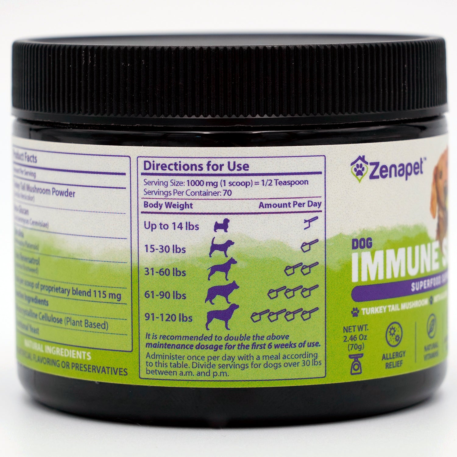 ZENAPET Dog Immune Support Premium Powder Topper