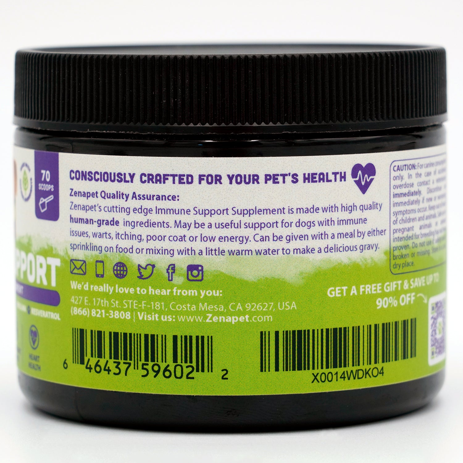 ZENAPET Dog Immune Support Premium Powder Topper