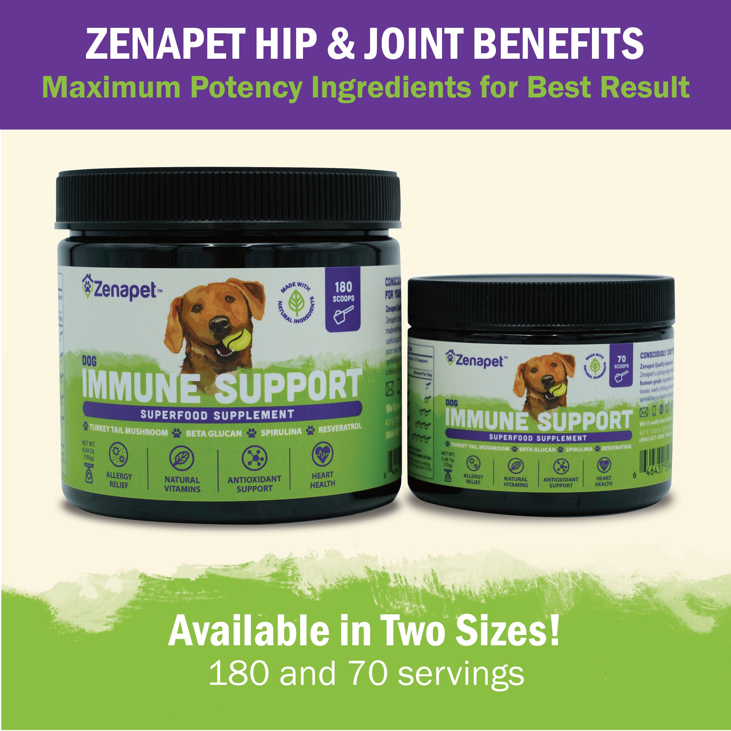 ZENAPET Dog Immune Support Premium Powder Topper